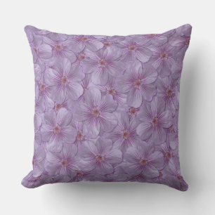 Pineywoods Geranium Seamless Pattern Throw Pillow