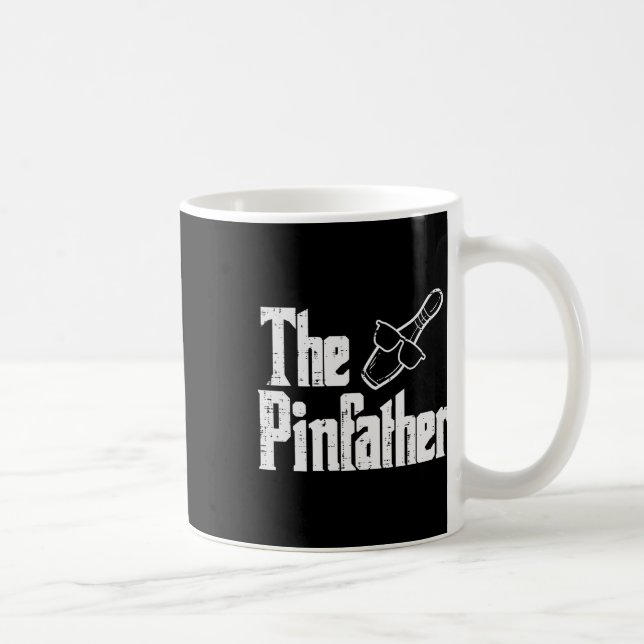 Pinfather Bowling Dad Fathers Day Bowler Daddy Pap Coffee Mug (Right)