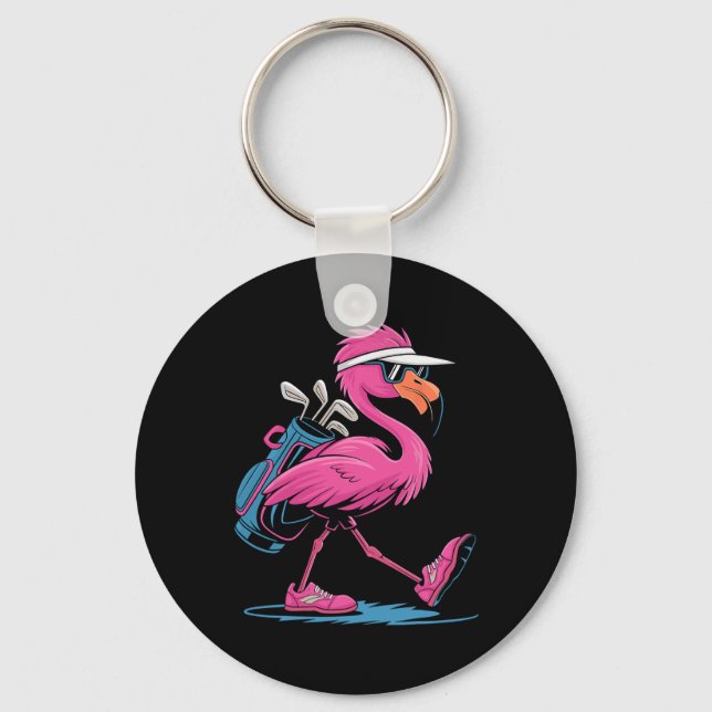 Ping Flamingo Golf Sungles Woman Ladies Men Golf L Keychain (Front)