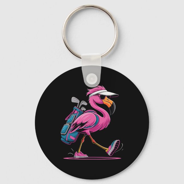 Ping Flamingo Golf Sungles Woman Ladies Men Golf L Keychain (Front)
