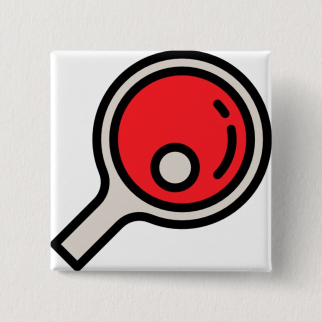 ping-pong 2 inch square button (Front)