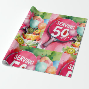 Ping Pong 50th Birthday  Wrapping Paper