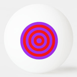 Ping Pong Ball - Purple and Red Inner Circles