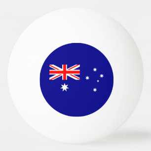 Ping Pong Balle de ping-pong avec drapeau australien patriot