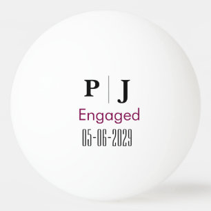 Ping Pong Balle de ping-pong de mariage à monogramme personn