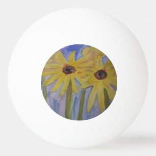 Ping Pong Balle de ping-pong de tournesol jaune été