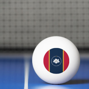 Ping Pong Balle de ping-pong patriotique avec le drapeau du 