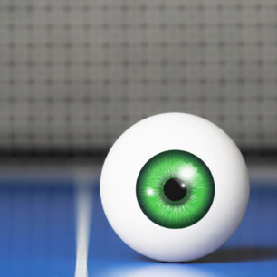 Ping Pong Balle de tennis de table drôle Iris Creepy Green E
