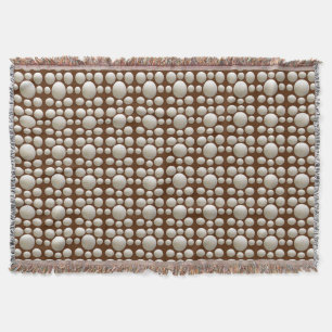 Ping Pong Balls On Brown, Throw Blanket