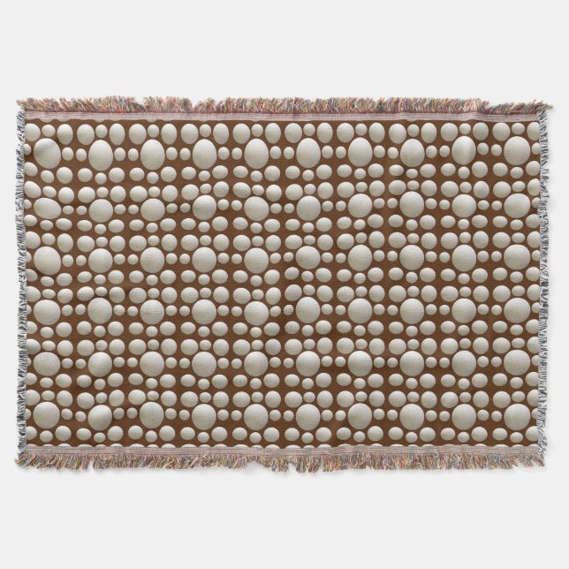 Ping Pong Balls On Brown, Throw Blanket (Front)