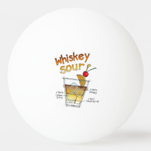 PING PONG BALLS- WHISKEY SOUR RECIPE COCKTAIL ART BALL