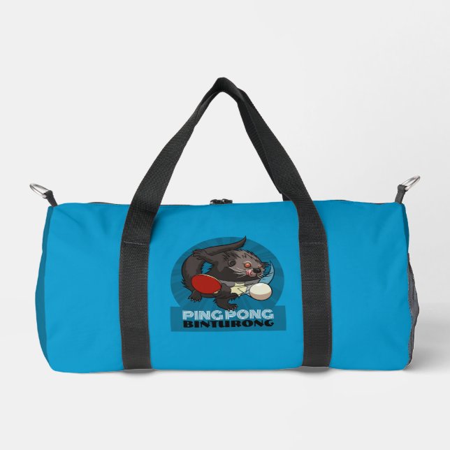 Ping Pong Binturong Table Tennis Player Bearcat Duffle Bag (Front)