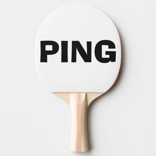 Ping Pong Black White Paddle (Front)