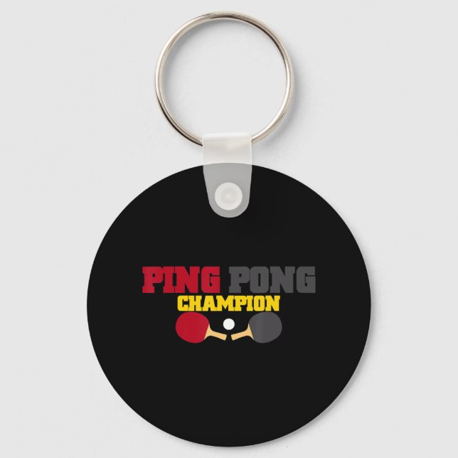 Ping Pong Champion Fun Cute Table Tennis Gift  Keychain (Front)