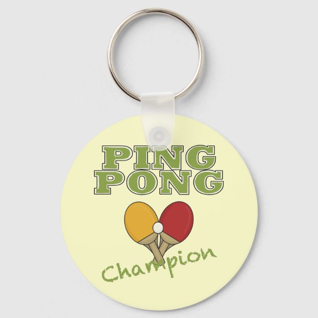 Ping Pong Champion Keychain (Front)