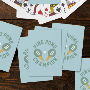 Ping Pong Champion Monogram Classic Playing Cards