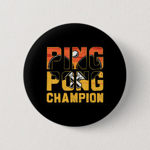 Ping Pong Champion Retro Table Tennis  2 Inch Round Button
