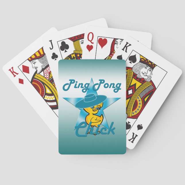 Ping Pong Chick #7 Playing Cards (Back)