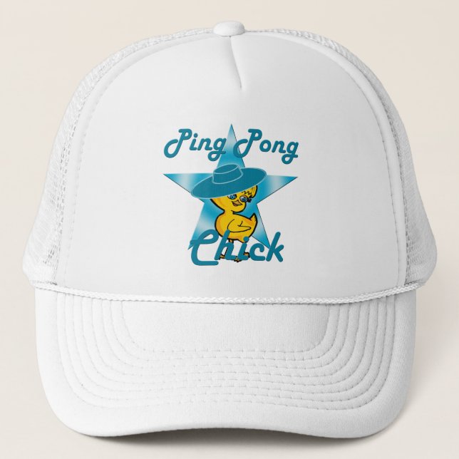 Ping Pong Chick #7 Trucker Hat (Front)
