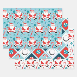 Ping Pong Christmas Holiday Wrapping Paper Sheet