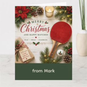Ping pong Christmas themed Card