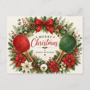 Ping pong Christmas themed  Postcard