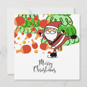 Ping pong Christmas with Santa Claus Holiday Card