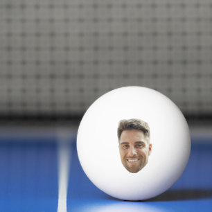 Ping Pong Conception de balle de ping-pong blanche à visage