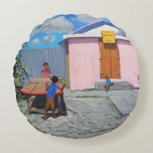 Ping Pong De African Queen Hideaway Round Pillow