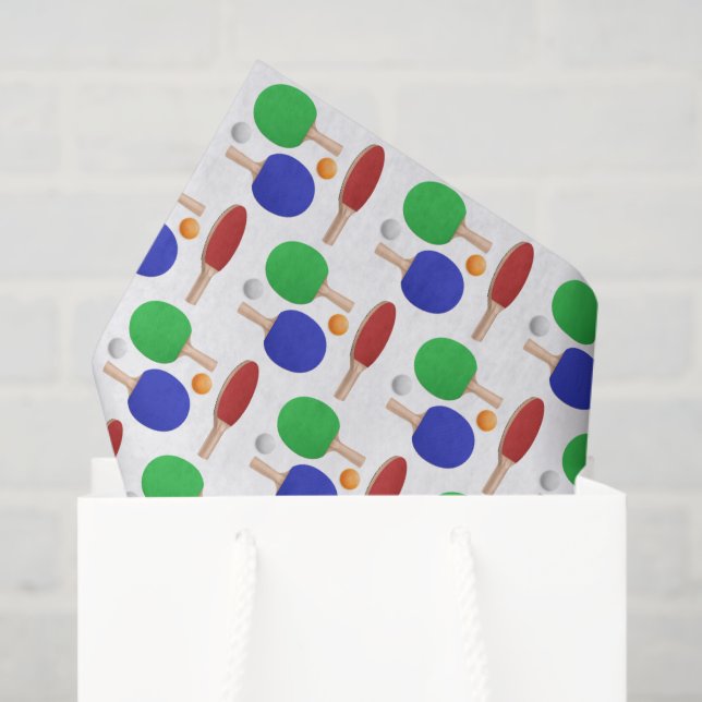 Ping Pong Decoupage Paper, Table Tennis Tissue Paper (Gift Bag)