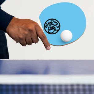 Ping Pong Dragon Raquette de tennis de table, caoutchouc rou
