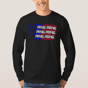 Ping pong Flag US Man  Ping pong For Men T-Shirt