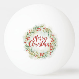 Ping Pong Joyeux Noël de tennis avec une balle de tennis 