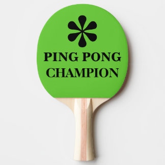 Ping Pong Master Champion Funny Text Humour Ping Pong Paddle