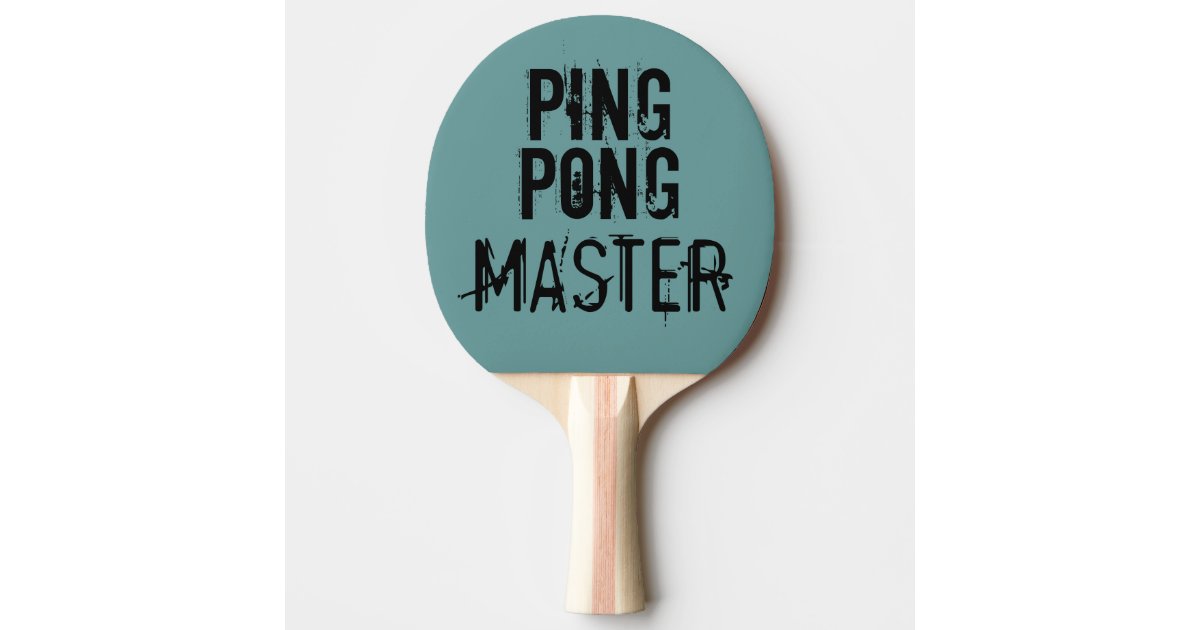 Ping Pong Master Funny Text Humour Ping Pong Paddle Zazzle Ca