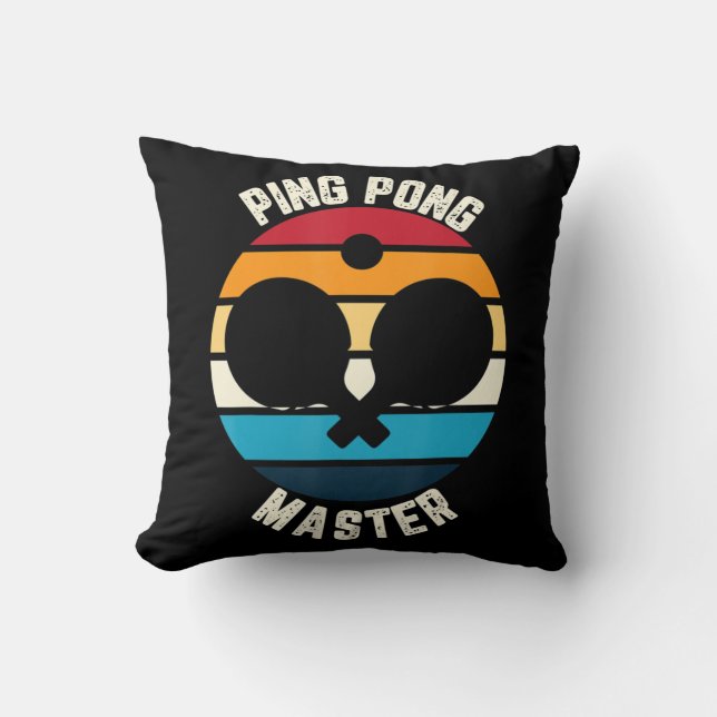 Ping Pong Master Table Tennis  Throw Pillow (Front)
