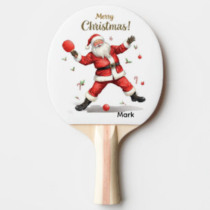 Ping Pong  Merry Christmas with Santa Claus Paddle