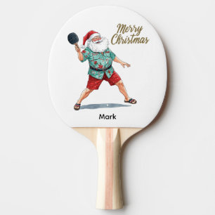 Ping Pong  Merry Christmas with Santa Claus Ping P Ping Pong Paddle