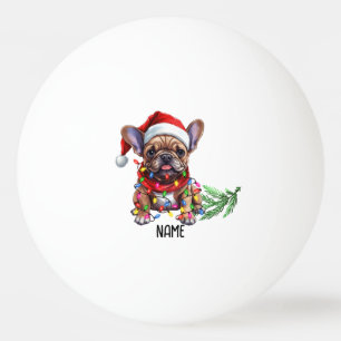 Ping pong Merry Christmas with Santa Dog  Ball