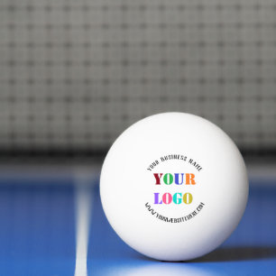 Ping Pong Nom de logo d'entreprise marquée Site Web Balle de
