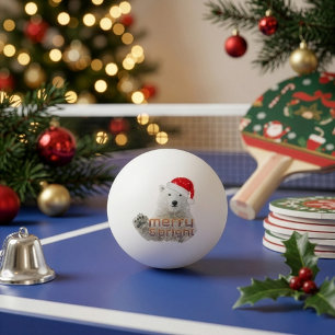 Ping Pong Ours polaire de Noël Balle de ping-pong de Noël