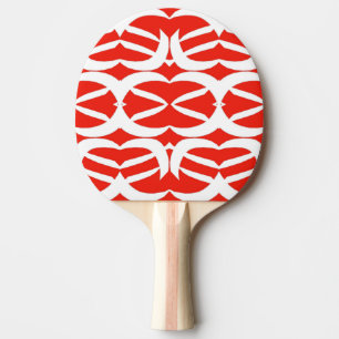 Ping Pong Paddle, An elegant red & white design  Paddle