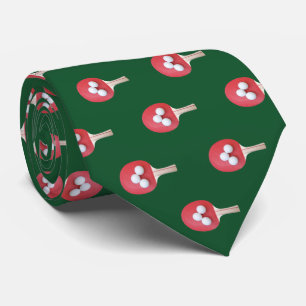 Ping Pong Paddle and Balls Colour Customizable Tie