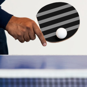 Ping Pong Paddle Black Grey Stripe