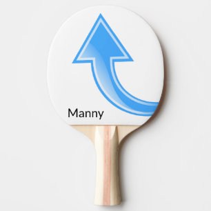 Ping Pong Paddle Blue Arrow