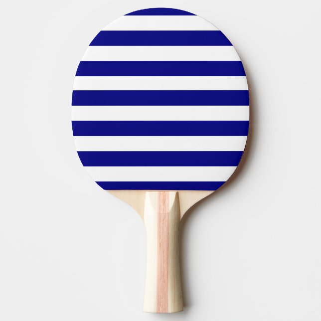 Ping Pong Paddle Blue & White Stripe (Front)