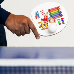 Ping Pong Paddle Crayons Numbers