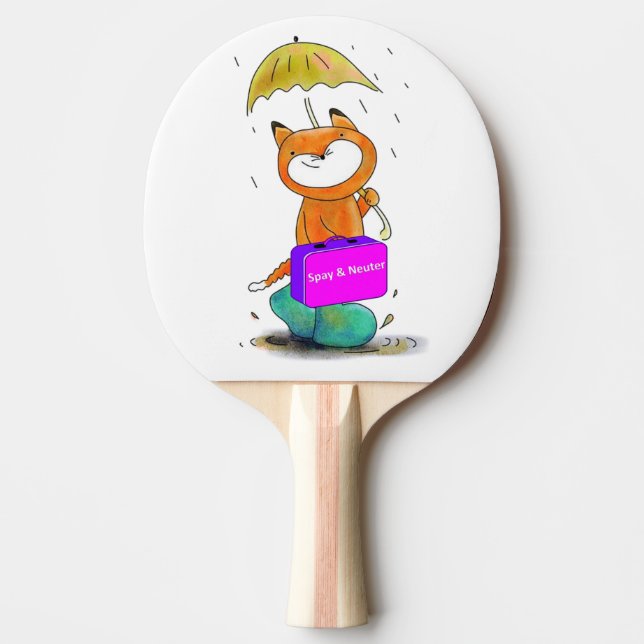 Ping Pong Paddle Feline Cat Spay and Neuter (Front)