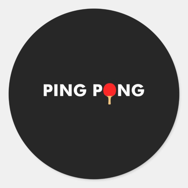 Ping Pong Paddle  for Table Tennis Classic Round Sticker (Front)