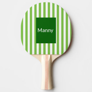 Ping Pong Paddle Green White Stripe